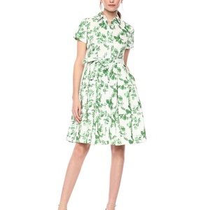 Donna Morgan Leafs tropical dress